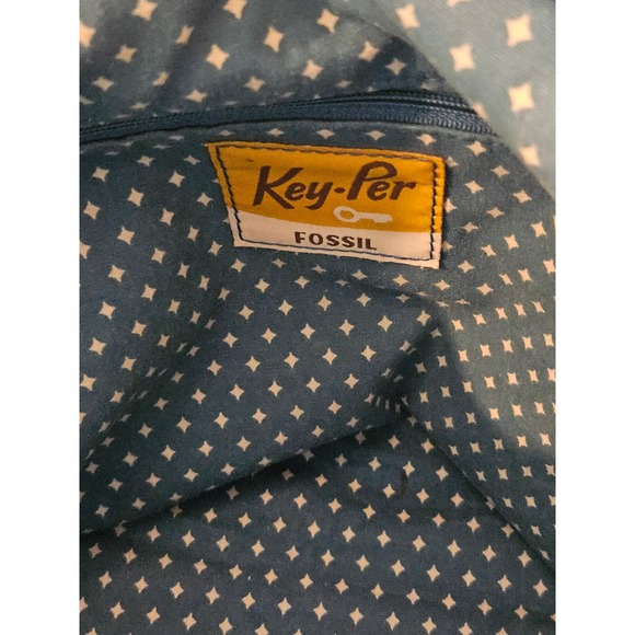 Fossil Key Per Brown Floral Coated Canvas Tote Shoulder Bag Purse Handbag - Picture 8 of 10